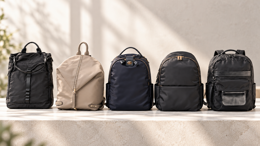 Ragalo、Eida、Nylon Alba、Nylon Loche Ruck、Raffyn、Cololeeの重量やA4・PC対応、向いている用途、シルエットを比較した一覧表